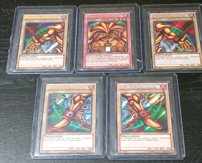 Yu-Gi-Oh Exodia The Forbidden One Arm Leg LCYW 1st Edition Secret Rare 5 Pieces - Image 1 of 4