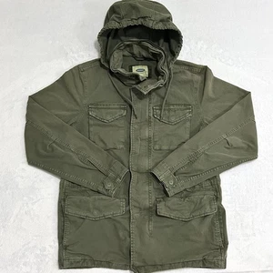 Old Navy Field Jacket Women's S Green M65 Four Pocket Utility Stowaway Hood Y2K - Picture 1 of 21