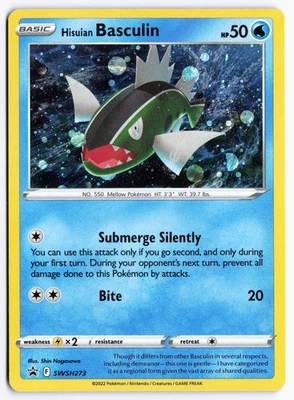 Hisuian Basculin Holo Rare Promo: Sword & Shield Promo Card SWSH273 NM - Image 1 of 2