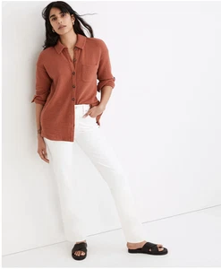 Neu mit Etikett ~ Madewell Mid Rise perfekte Vintage Jeans gerade weiß Stretch GRÖSSE 23 - Bild 1 von 4