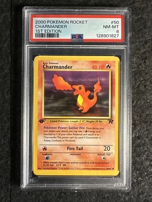 2000 Pokemon Rocket Charmander 1st Edition PSA 8 #50/82 - Image 1 of 2