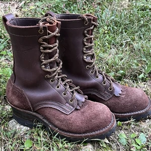Nicks Boots Builder Pro Handmade Left 5.5 D Right 5 C Steel Toe Brown UL rated - Picture 1 of 10