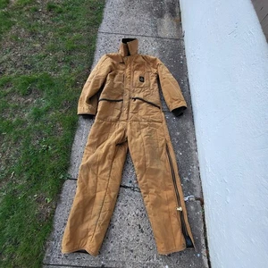 Vintage RefrigiWear Snowsuit Large Brown Heavy Insulated Work Coveralls - Picture 1 of 12