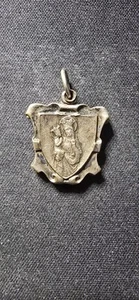 Vintage Saint Anne De Beaupre Relic Secret Sliding Medal Pendant Medallion - Picture 1 of 7