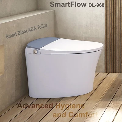 SmartFlow DL-968 Smart Bidet Alargado ADA Inodoro de una pieza Foto 1 de 4