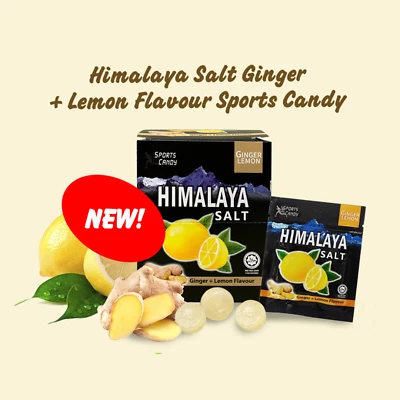 Caramelo deportivo de sal del Himalaya jengibre limón caramelo menta (paquetes de 15 g x 12) Foto 1 de 4