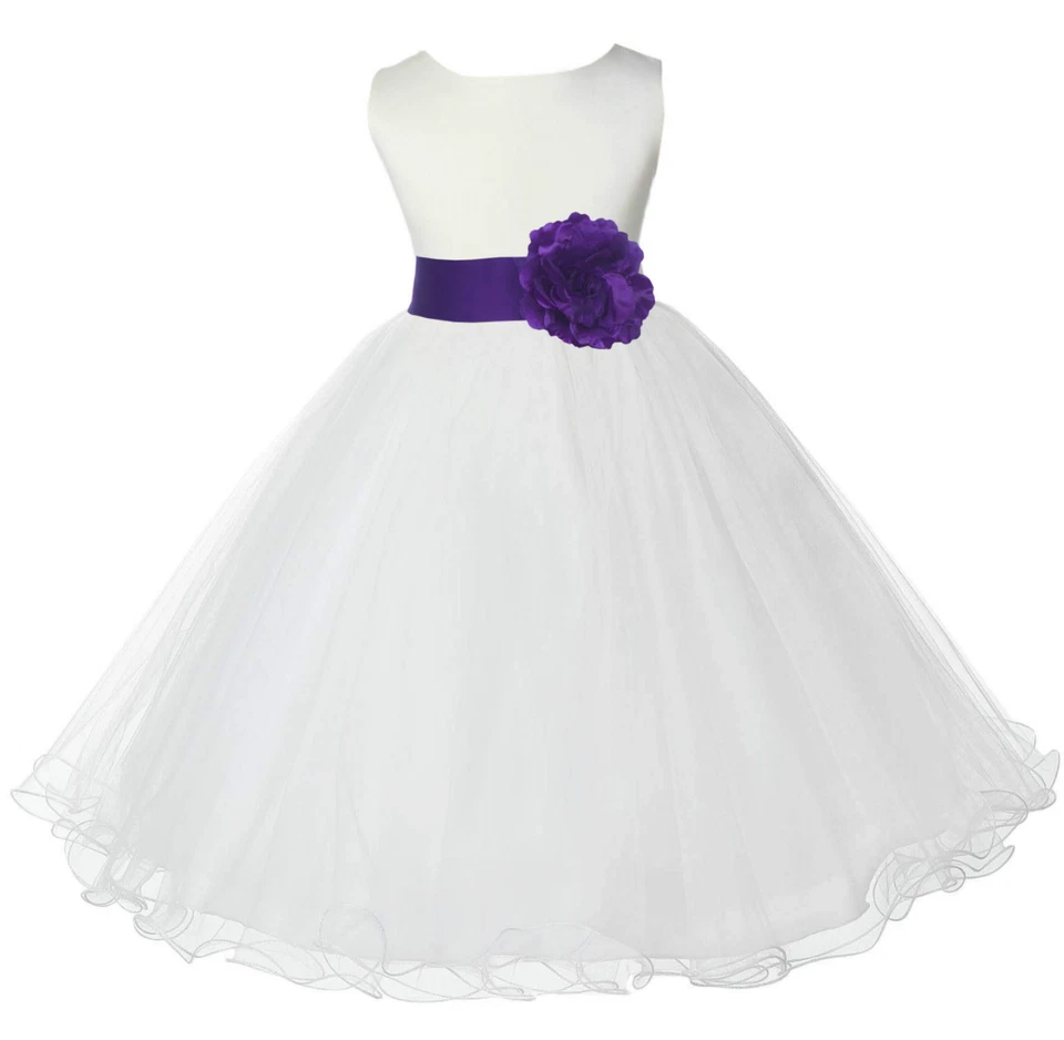 Flower Girl Dress Birthday Wedding Formal Pageant Recital Graduation Bridesmaid - Image 1 of 1