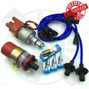 VW Beetle 009 Electronic Distributor Sports Coil,Blue leads, Rotor,IRIDIUM plugs - Picture 1 of 7