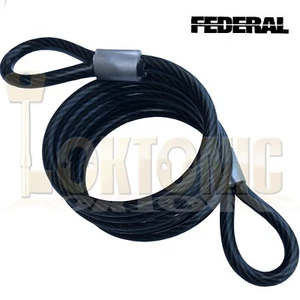 Federal 1,8 m 6,3 mm Bicicleta Cuádruple Bicicleta Seguridad Espiral Bucle Cable Cadena - Imagen 1 de 3