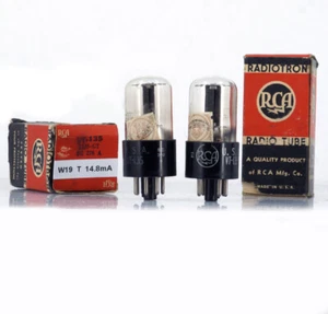 MATCHED PAIR 12J5GT RCA NOS Tube Valve ৄ泵洀 真空管 lampada TSF tubi valvola valvola - Foto 1 di 2