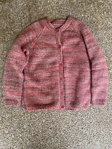 Wool Cardigan Sweater Hand Made P/M - Picture 1 of 7