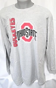 Mens Champion NCAA Ohio State Univ Buckeyes B&T Grey Long Sleeve Tee T-Shirt - Picture 1 of 3