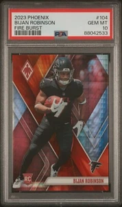 2023 Panini Phoenix 104 Bijan Robinson Fire Burst /340, PSA 10 Gem Mint - Picture 1 of 2