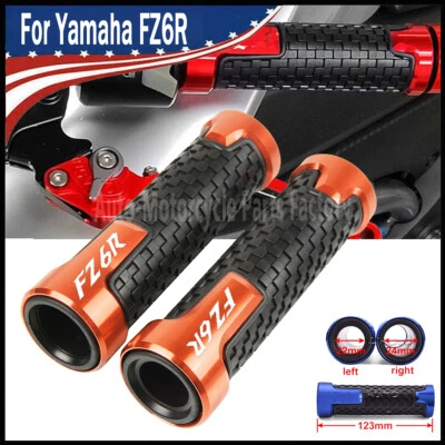 Orange 7/8"Motorcycle Gel Handlebar Grip Throttle Grip For Yamaha FZ6R 2009-2024 - Image 1 of 4
