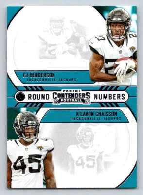 2020 Contenders Round Numbers #6 C.J. Henderson/K'Lavon Chaisson (ref 193466) - Image 1 of 2