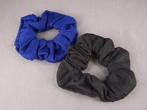 Blau Schwarz 2er Set Jersey Pferdeschwanz Halter Scrunchies Haargummi Bindeband - Bild 1 von 4