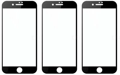 Paquete de 3 protectores de pantalla de vidrio templado de cobertura completa para iPhone 6 7 8 Plus X Foto 1 de 4