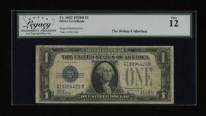 DBR 1928-B $1 Silver Funnyback Fr. 1602 GB Block Legacy 12 Serial G19094423B - Picture 1 of 2