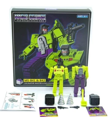 Magic Square toys Devastator MS-B41 EXCAVATOR MS-B42 BULLDOZER Action Figure - Image 1 of 4