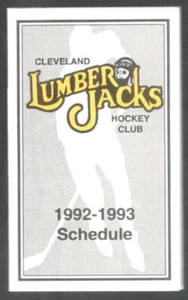 1992-93 Cleveland Lumberjacks IHL Hockey Schedule !!! RTA - Picture 1 of 1