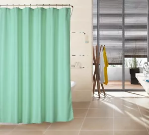 Spa Green Fabric Shower Curtain Textured Waffle Weave design 70" x 72" - Picture 1 of 2