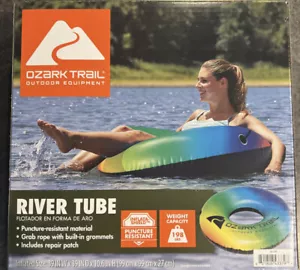 Nuevo tubo Ozark Trail River resistente a pinchazos con cuerda 198 lb arco iris nuevo en caja - Imagen 1 de 6