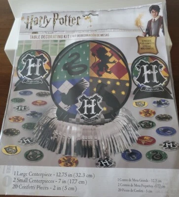New Harry Potter Hogwarts Houses Birthday Party Decor Table Decorating Kit Set - Image 1 of 4
