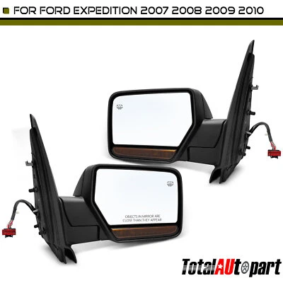 2x Espejo Negro con Ajuste de Cristal Eléctrico para Ford Expedition 2007-2010 Izquierdo y Derecho Foto 1 de 4