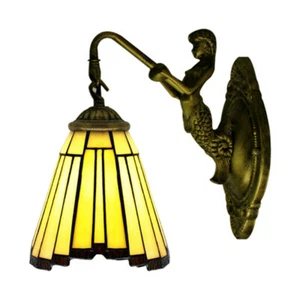 Tiffany Style Wall Sconce Lamp Fixture Stained Glass Wall Lamp Vintage Lighting - Picture 1 of 5