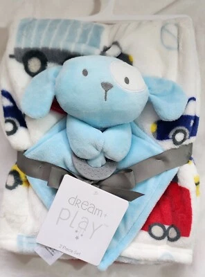 Manta de seguridad Dream Play cachorro perro y blanca con mordedor de manta para autos y camiones Foto 1 de 4