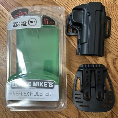 Uncle Mikes 1911 IRT Reflex RH Paddle & Belt Holster 74111 Colt 1911 - Image 1 of 4