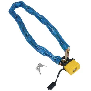 Lock and Chain With Plastic Cover Heavy Duty Waterproof Padlock TE358 - Picture 1 of 6