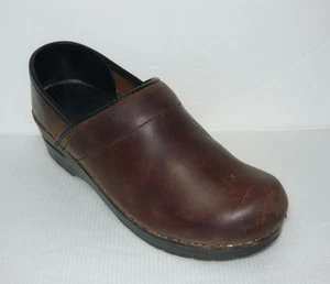 Zapatos zuecos de cuero marrón Dansko talla 38/L7,5-8 - Imagen 1 de 8