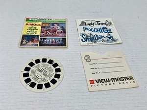 Vintage View-Master Pinocchio Lady Tramp Snow White - Reel 1 Sleeve Booklet ONLY - Picture 1 of 1