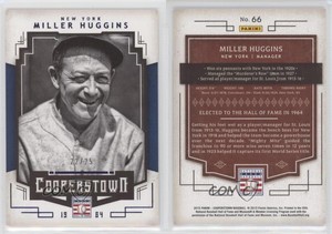 2015 Panini Cooperstown Blue /25 Miller Huggins #66 HOF