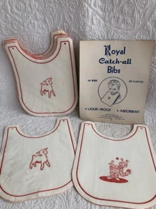Vintage Royal Catch-All Lätzchen 17er Set Einweg Film Requisite Lamm/Clown - Bild 1 von 7