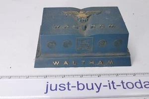 VINTAGE WALTHAM Blue Watch Box Collectible Men's Size Presentation - Picture 1 of 7