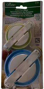Fabricante grande de pompones Clover de 2-1/2" y 3-3/8" #3126 para sombreros artesanales para tejer - Imagen 1 de 3