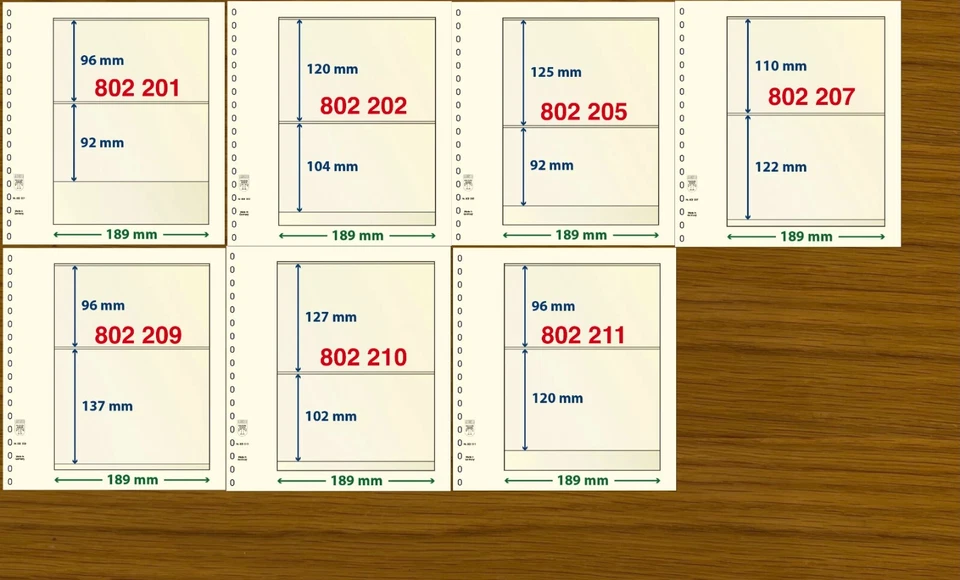 Album Lindner - Pagine T-Blanko a 2 tasche -mod. 802 201-202-205-207-209-210-211 - Imagen 1 de 4