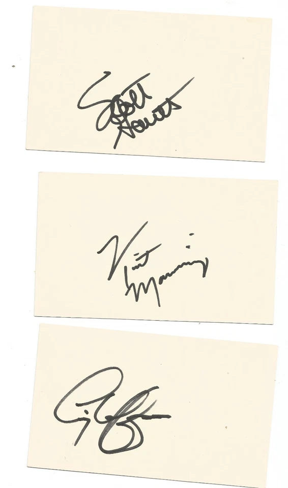 (3) 1987-89 San Francisco Giants Autograph Index Cards Manwaring Garrelts Leiff - Image 1 of 1