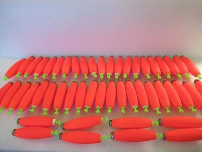 50 BOBBERS DE PESCA de 3" flutuadores de charuto grandes espuma ponderada encaixe na escolha do flutuador - Imagem 1 de 4