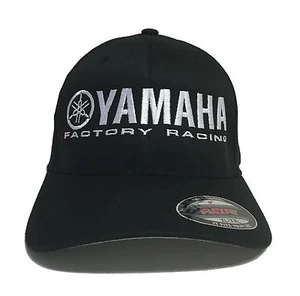 Yamaha Factory Racing hat cap fitted flexfit curved bill red blue s/m xl/xxl YZ - Picture 1 of 17