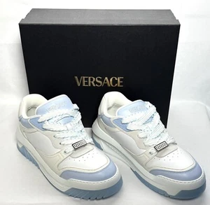 NEW Sneakers Odissea VERSACE Men Size 13 US 10154371A10925 5UA8P White/blue - Picture 1 of 6