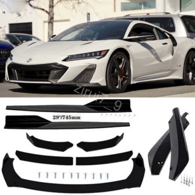 For Acura NSX MDX RDX Side Skirt+Front & Rear Bumper Lip Splitter Spoiler Foto 1 de 4