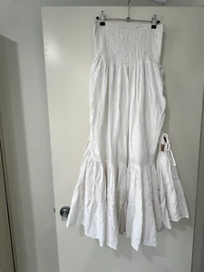 Tigerlily Strapless Maxi Dress White Size Large - Picture 1 of 11