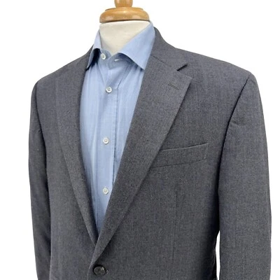 Chaps 100% Wool Flannel Gray  Blazer Sport Coat Jacket Mens 42R - Image 1 of 4