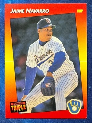 Jaime Navarro 1992 Donruss Triple Play #188 Milwaukee Brewers - Image 1 of 2