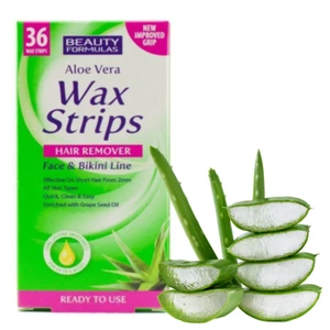 Face and Bikini Hair Removal Waxing 36s Strips Ready to use Wax Beauty Formulas - Picture 1 of 12