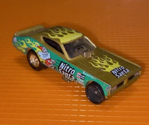 Vintage 1996 JOHNNY LIGHTNING DRAGSTERS CHRISTMAS NITRO SANTA GOLD Rare Original - Bild 1 von 8