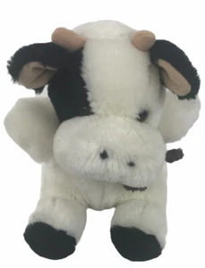 Vintage 1986 Moonbeam 8” Cow Plush Stuffed Animal Toy - Picture 1 of 5
